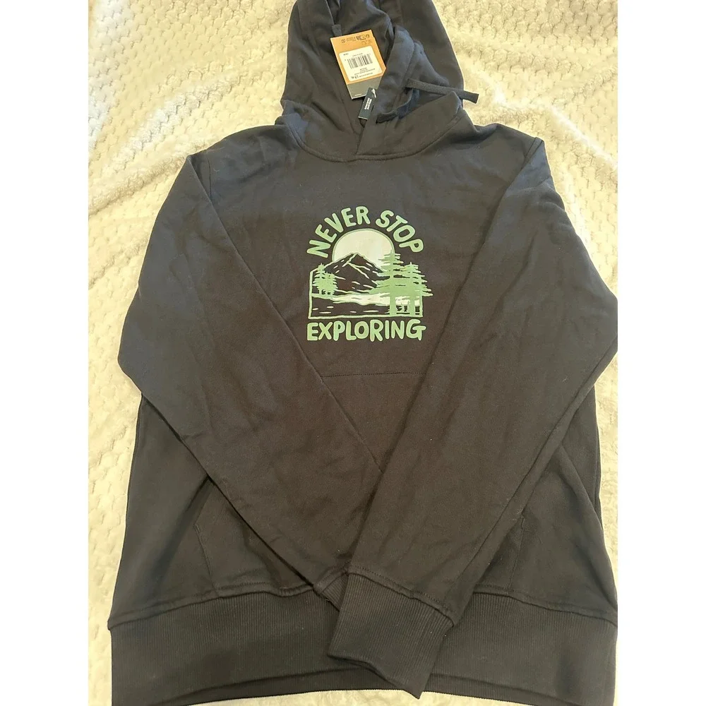 The North Face Mens Outdoor Graphic Hoodie Black NF0A8C2QJK3-M Size Medium NWT